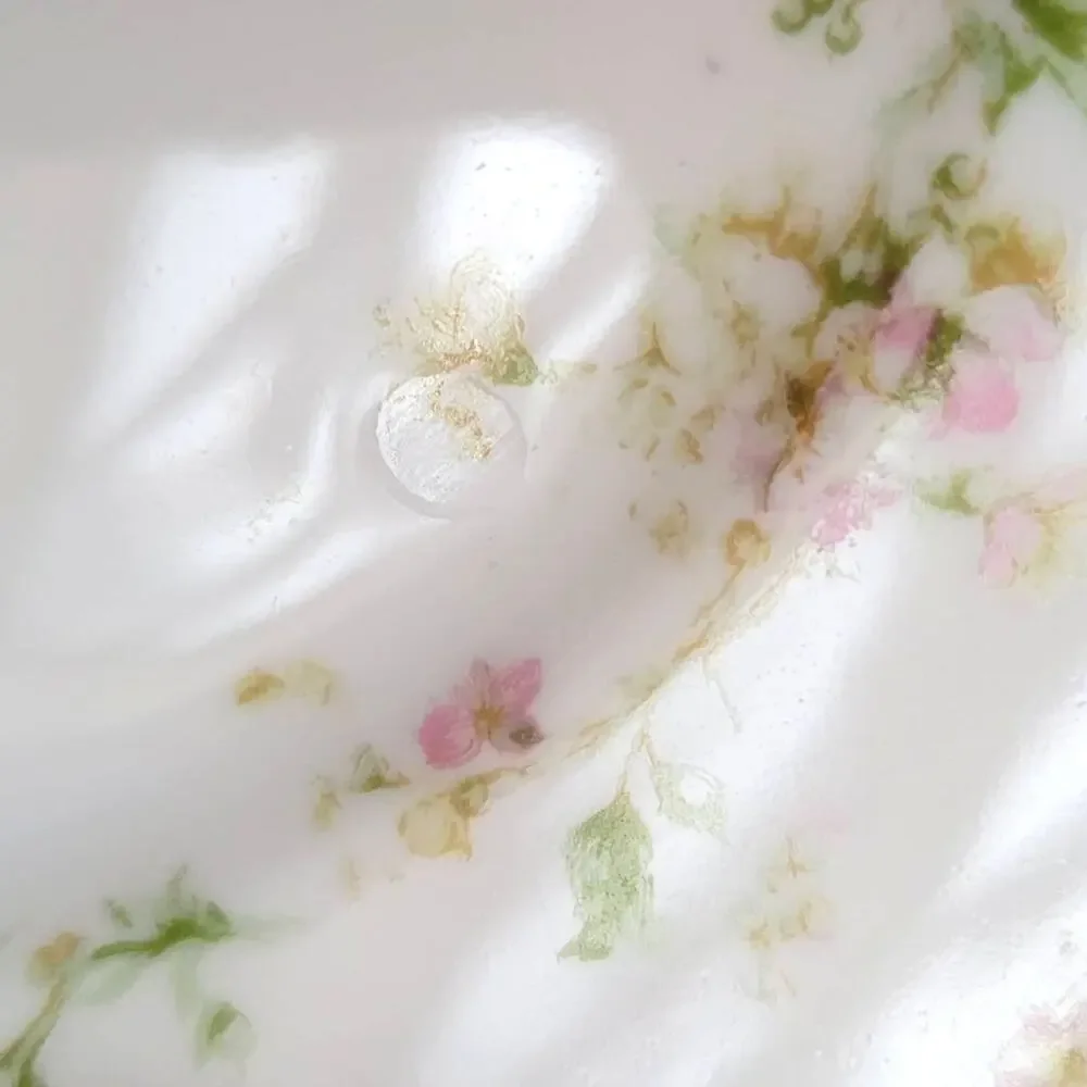 Vintage Haviland Limoges Bread Plate Pink Yellow Floral Cottagecore Set of 4